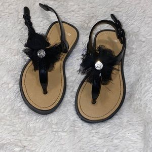 Black BB Toddler Girl Sandals